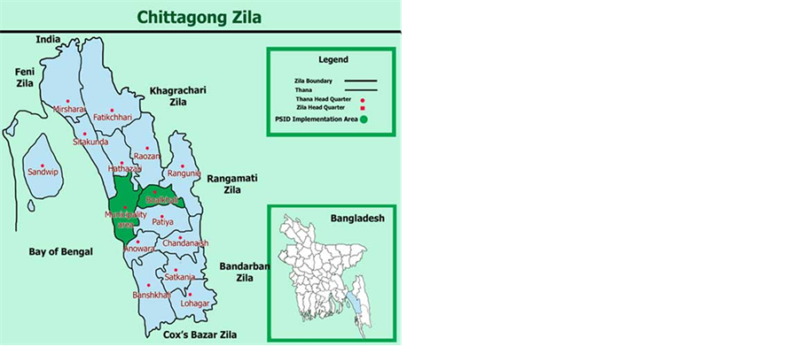figure    locational map of chittgong.