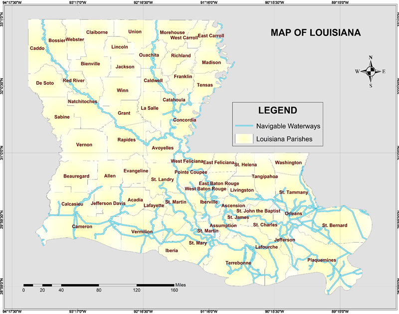 spatial distribution of toxic sites in louisiana