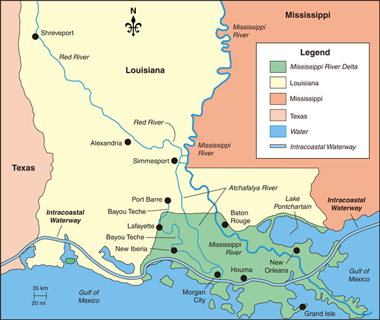 A map of Louisiana and of the River Mississipi - UWDC - UW-Madison Libraries