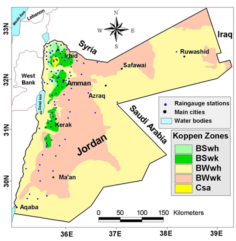 Spatio-Temporal in Erosivity over Jordan Using and Seasonal Precipitation