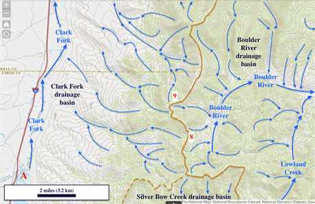 drainage basin and divide