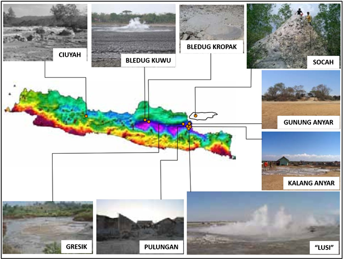 Mud Volcano Revealing the Stratigraphy of Kendeng Basin, Indonesia