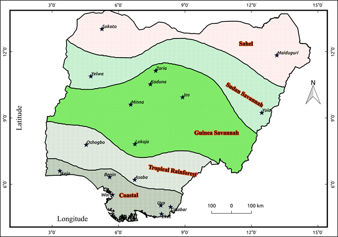 A Trend Analysis of Temperature in Selected Stations in Nigeria Using ...